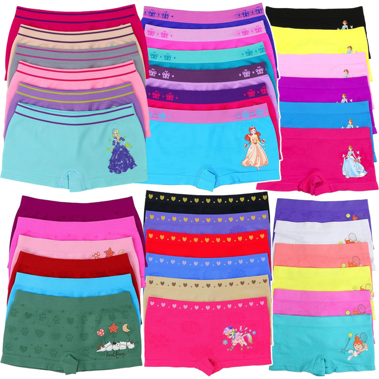 Girls' Pack of 6 Mystery Seamless Underwear Bottoms