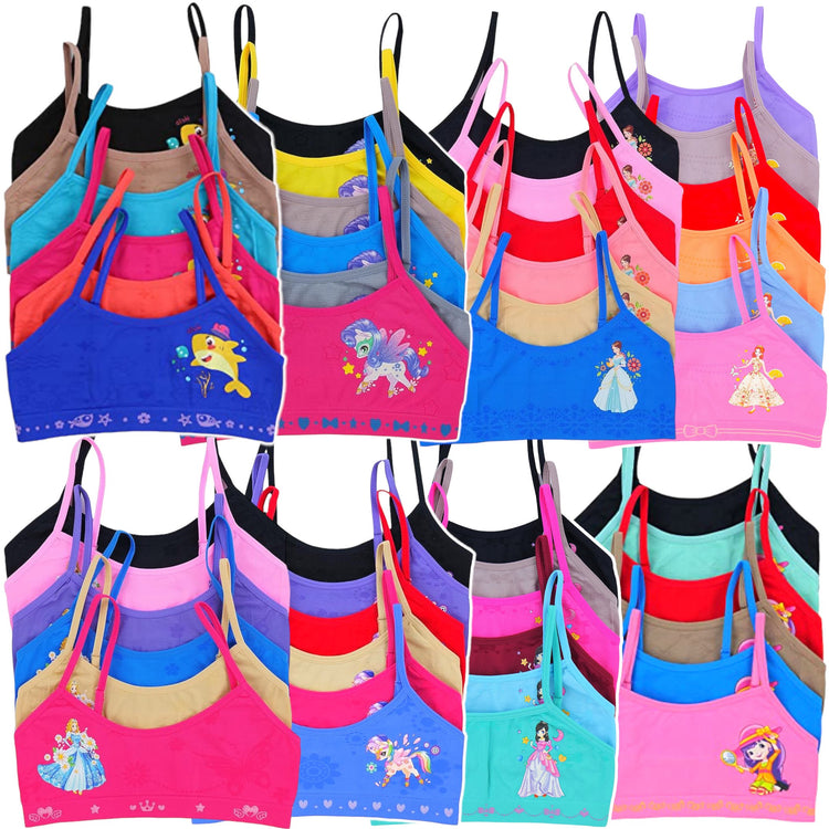 ToBeInStyle Girls' Pack of 6 Mystery Racerback or Cami Training Bras Tops