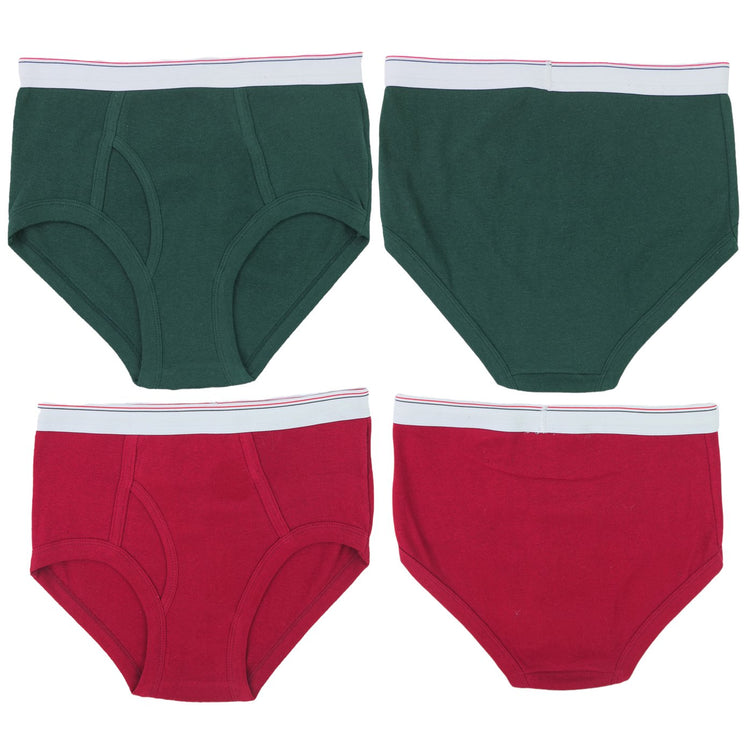 Men's Pack of 6 White Waistband Solid Print Brief Underwear