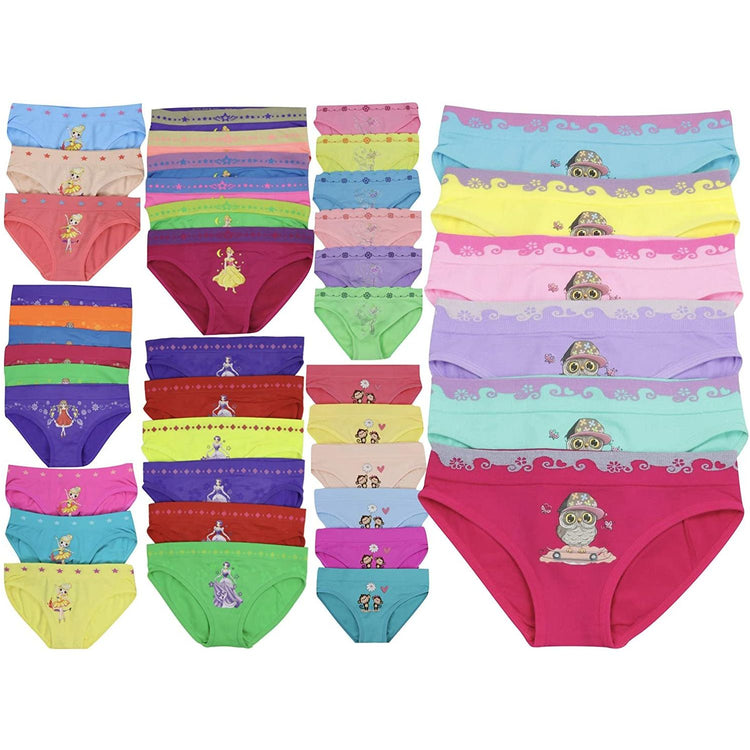 Girls' Pack of 6 Mystery Seamless Underwear Bottoms