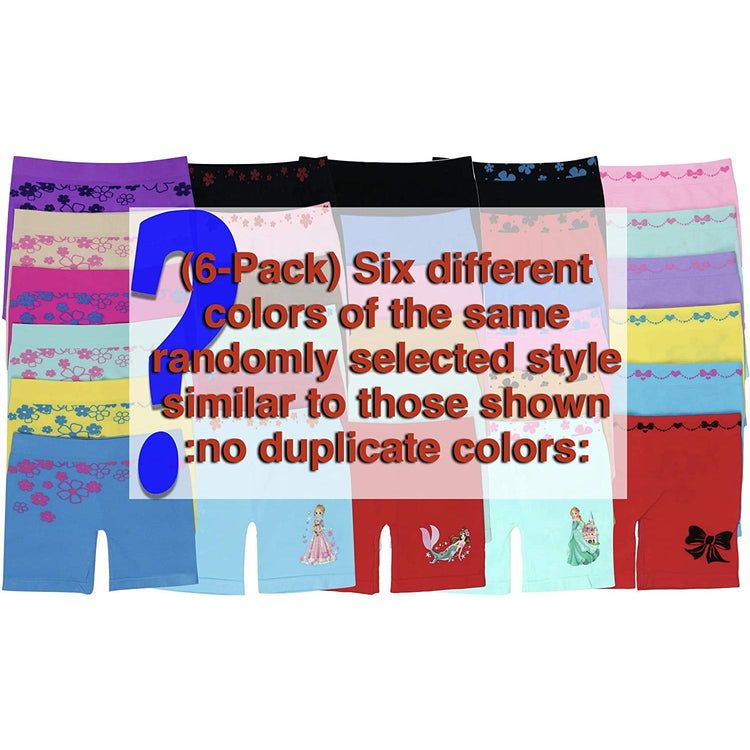 Girls' Pack of 6 Mystery Seamless Underwear Bottoms