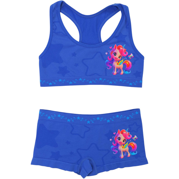 Girl's Pack of 6 Racerback Training Bras & Matching Bottoms