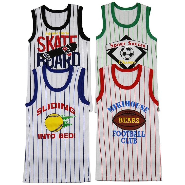 ToBeInStyle Boy' Pack of 4 Premium Soft Cotton Tank Tops