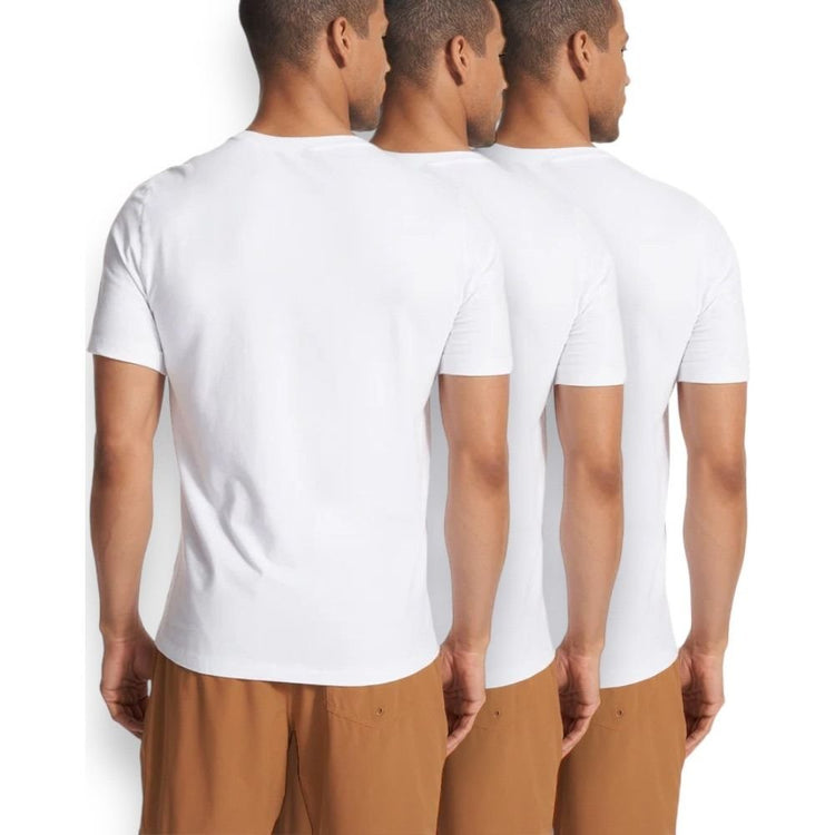 Men's Pack of 3 Classic Comfy Crew or V-Neck Cotton T-Shirt