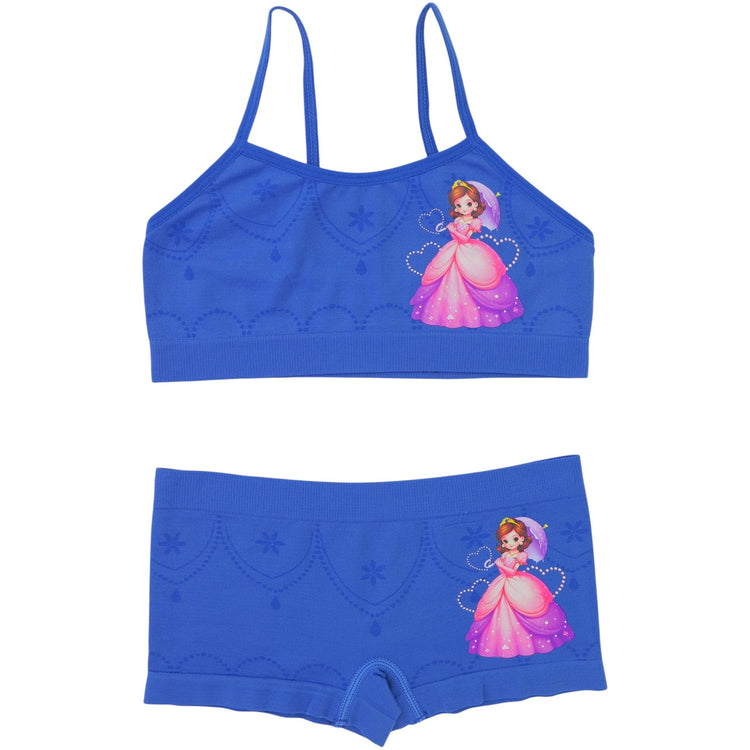 Girl's Pack of 6 Racerback Training Bras & Matching Bottoms
