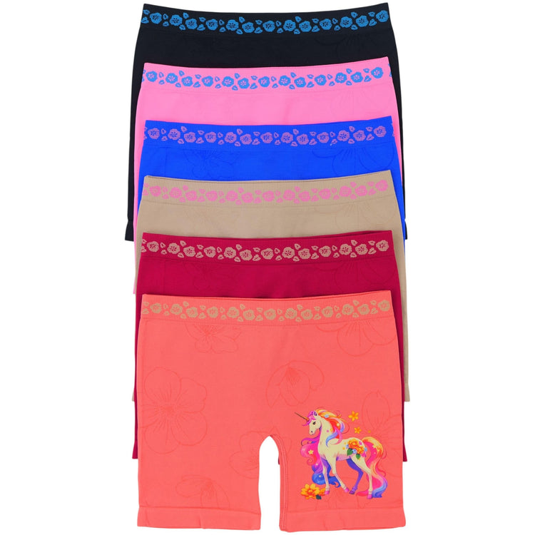 Girl’s Pack of 6 Layering Modesty Slip Under Skirts Boyshorts