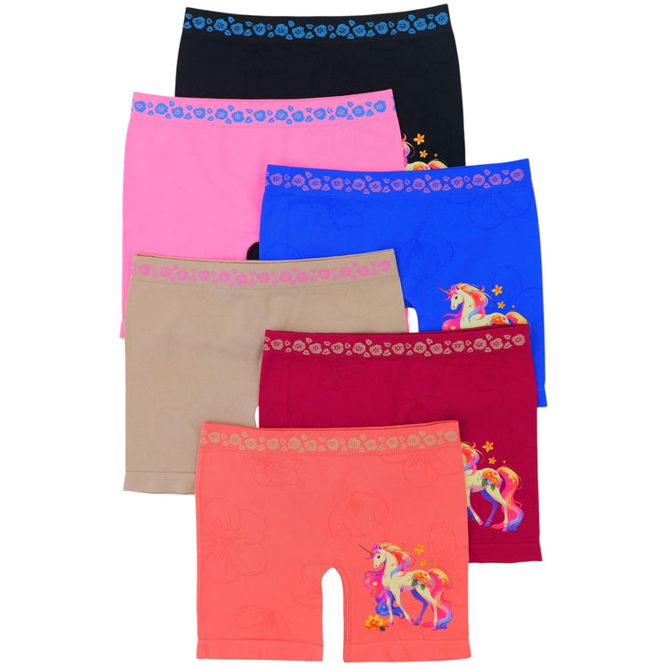 Girl’s Pack of 6 Layering Modesty Slip Under Skirts Boyshorts