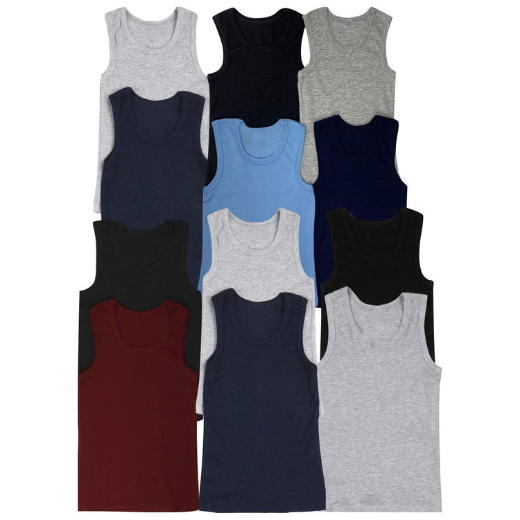 ToBeInStyle Boy' Pack of 4 Premium Soft Cotton Tank Tops