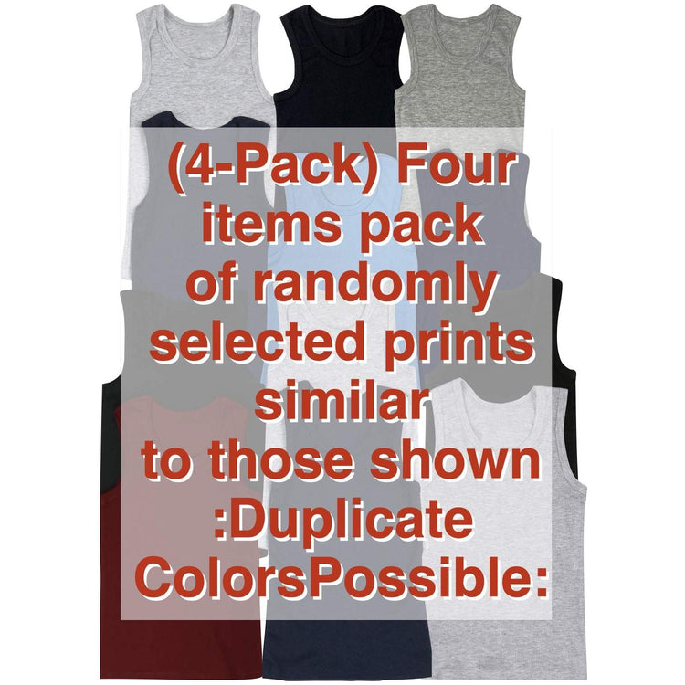 ToBeInStyle Boy' Pack of 4 Premium Soft Cotton Tank Tops