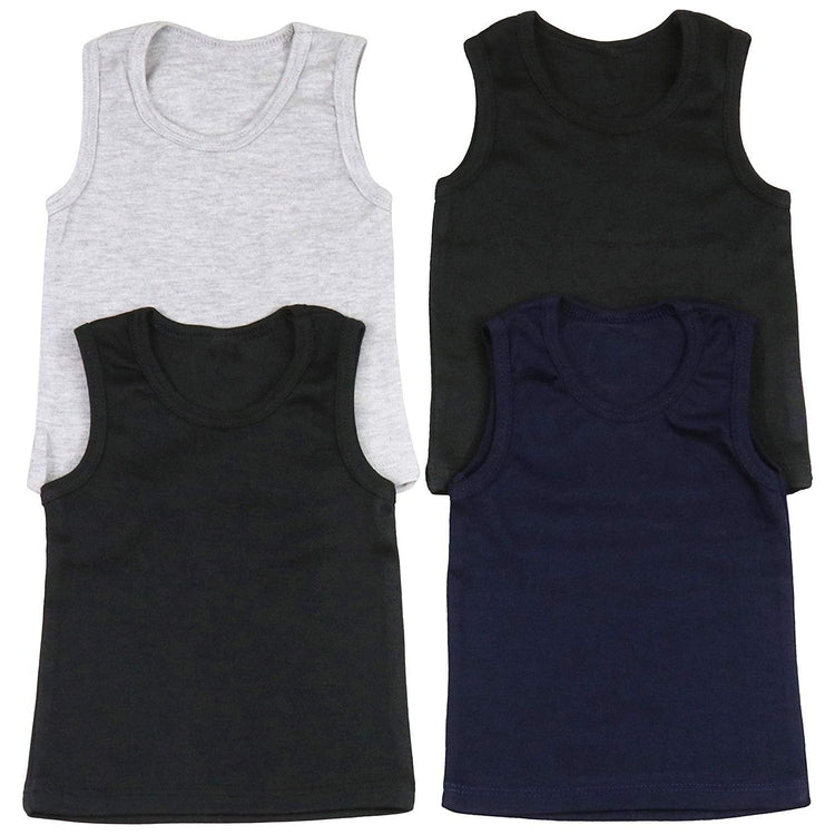 ToBeInStyle Boy' Pack of 4 Premium Soft Cotton Tank Tops