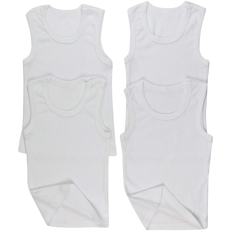 ToBeInStyle Boy' Pack of 4 Premium Soft Cotton Tank Tops