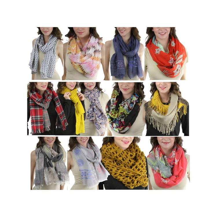 Women's Single Item Or Multi-Item Pack Of Randomly Assorted Fashion Scarves