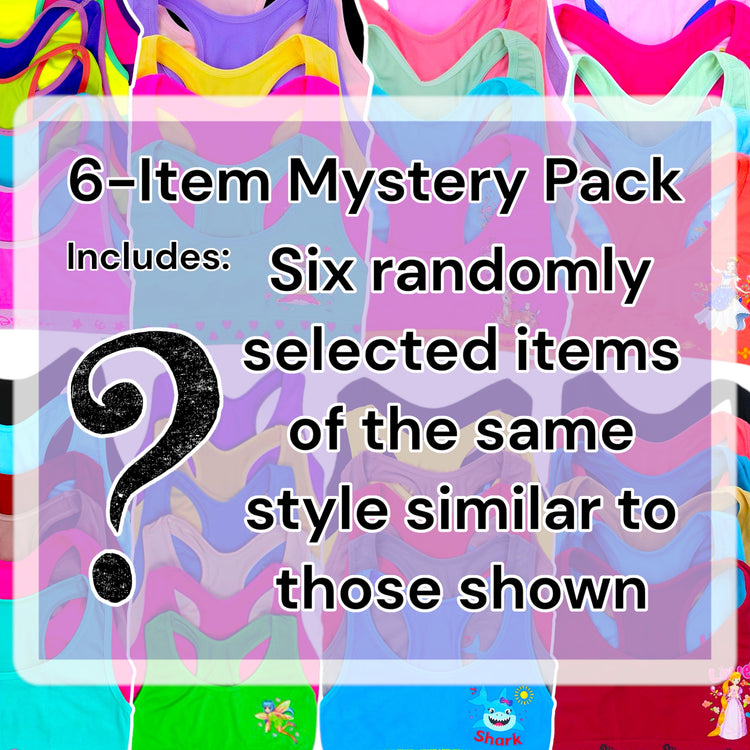 ToBeInStyle Girls' Pack of 6 Mystery Racerback or Cami Training Bras Tops