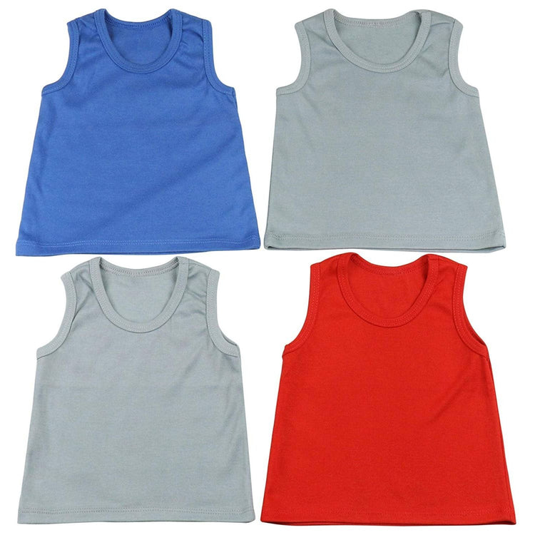 ToBeInStyle Boy' Pack of 4 Premium Soft Cotton Tank Tops