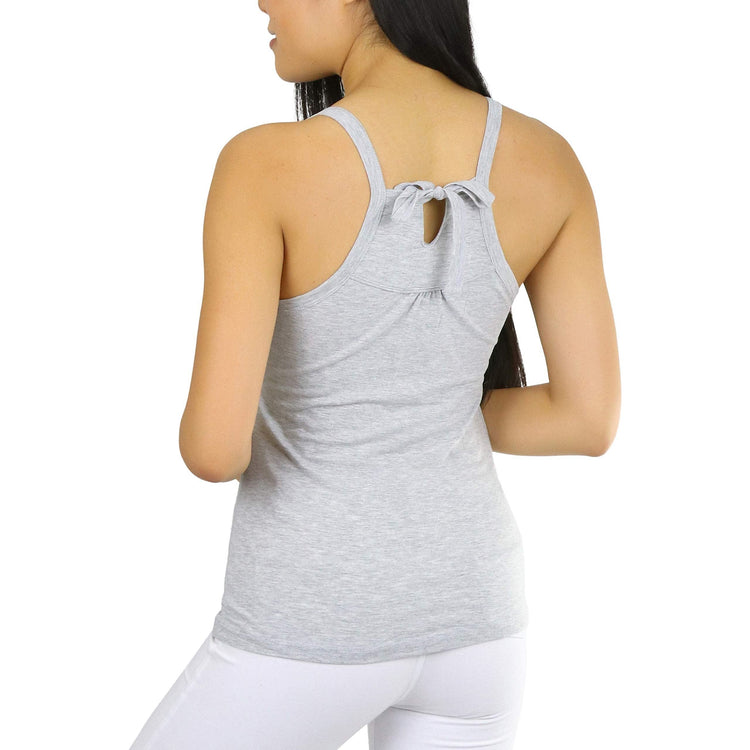 Women's Knit Scoop Neck Tank Top w/ Back Tie