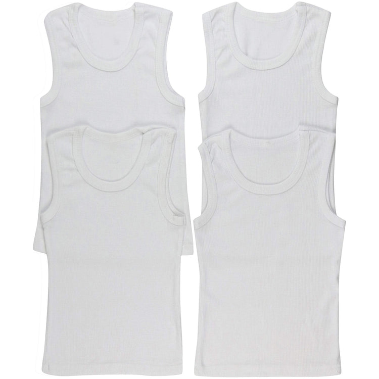 ToBeInStyle Boy' Pack of 4 Premium Soft Cotton Tank Tops