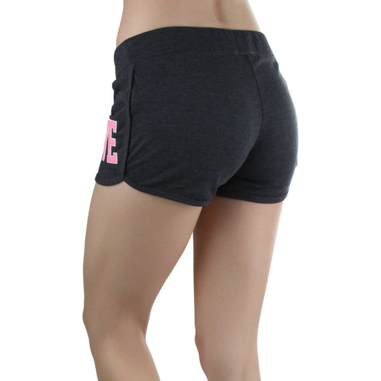 Women’s Dolphin-Hemmed Love Patch Shorts