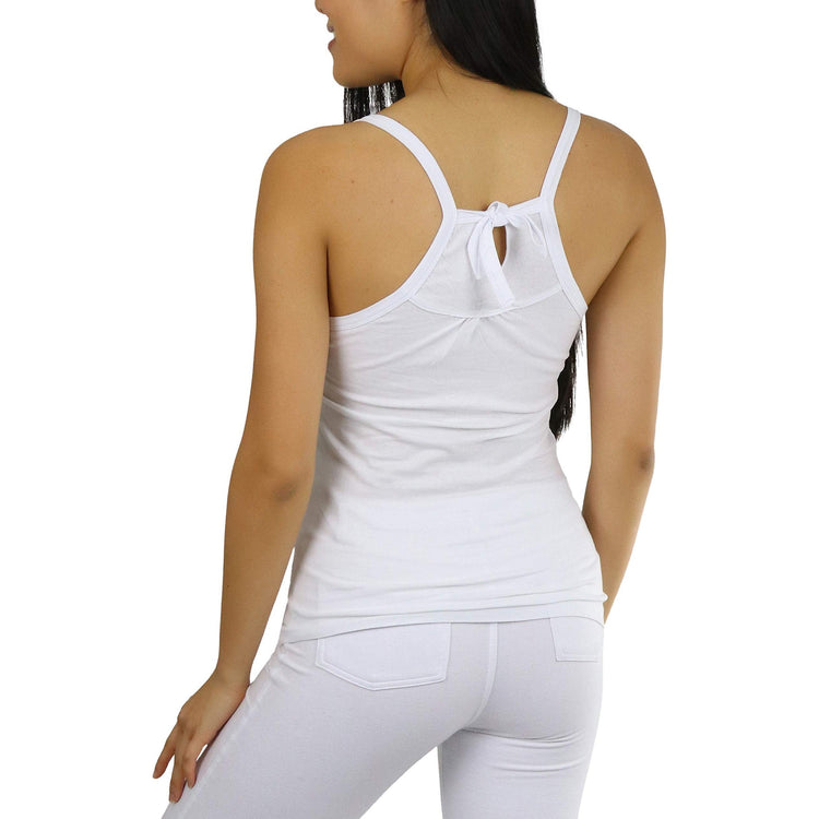Women's Knit Scoop Neck Tank Top w/ Back Tie