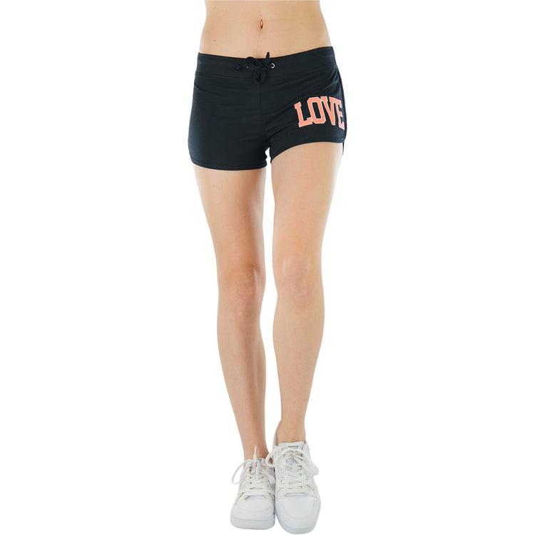 Women’s Dolphin-Hemmed Love Patch Shorts