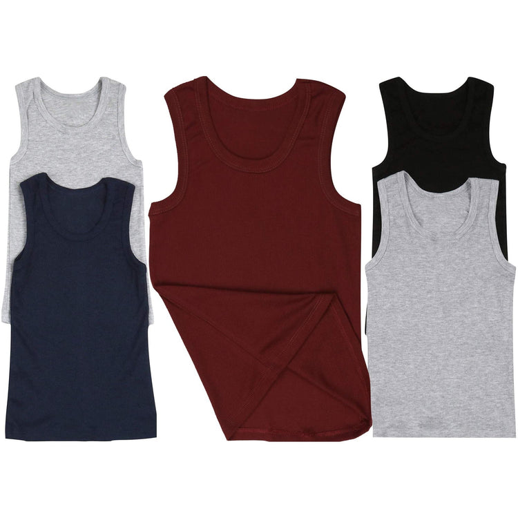 ToBeInStyle Boy' Pack of 4 Premium Soft Cotton Tank Tops