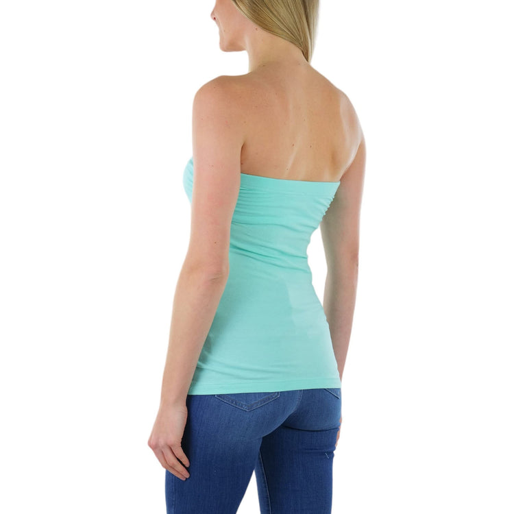 Women's Seamless Layering Tube Top with Built-in Shelf Bra