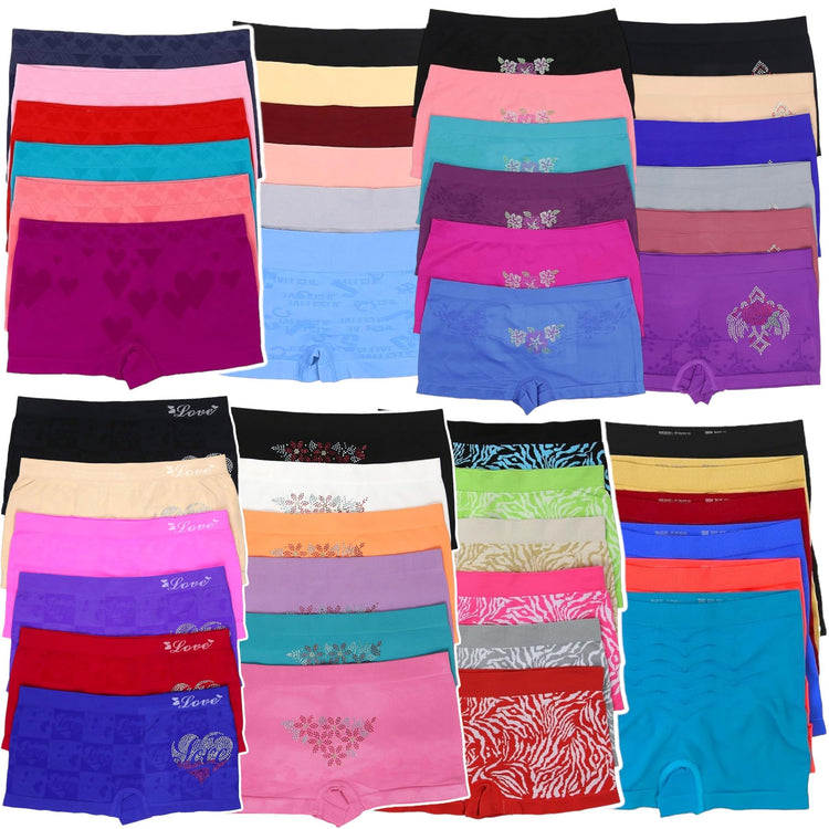 Women's Randomly Assorted Seamless Boyshort Bottoms