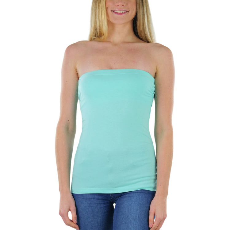 Women's Seamless Layering Tube Top with Built-in Shelf Bra