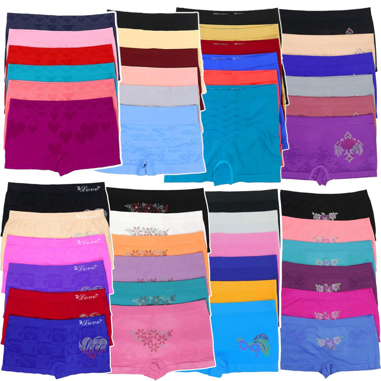 Women's Randomly Assorted Seamless Boyshort Bottoms