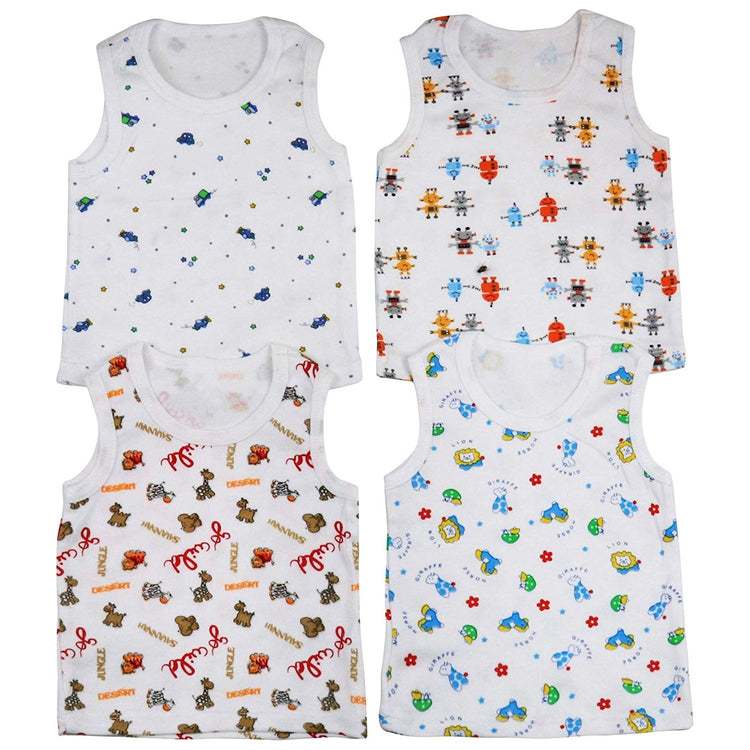ToBeInStyle Boy' Pack of 4 Premium Soft Cotton Tank Tops