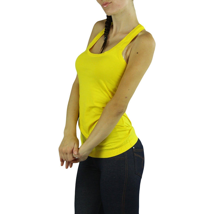 Women's Banded Bottom Racerback Tank Top