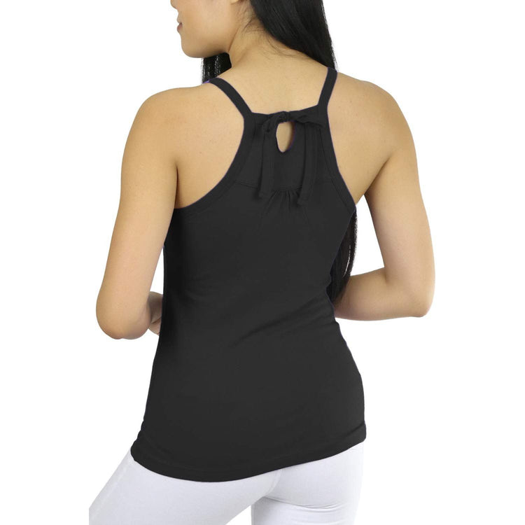 Women's Knit Scoop Neck Tank Top w/ Back Tie