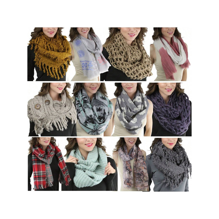 Women's Single Item Or Multi-Item Pack Of Randomly Assorted Fashion Scarves