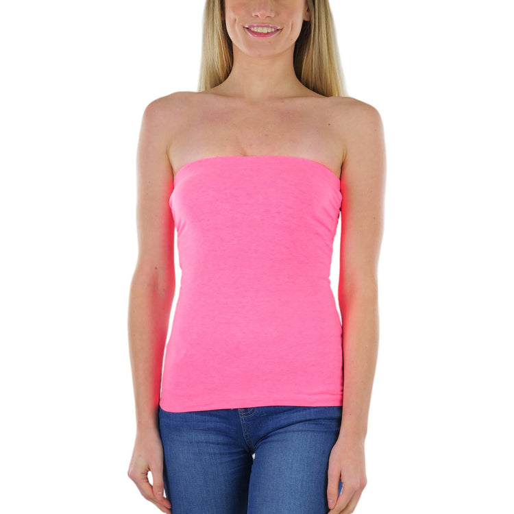 Women's Seamless Layering Tube Top with Built-in Shelf Bra