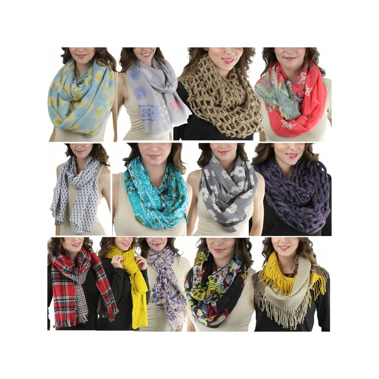 Women's Single Item Or Multi-Item Pack Of Randomly Assorted Fashion Scarves