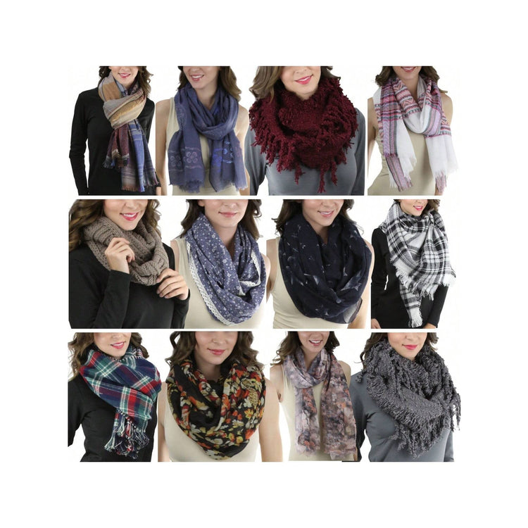 Women's Single Item Or Multi-Item Pack Of Randomly Assorted Fashion Scarves