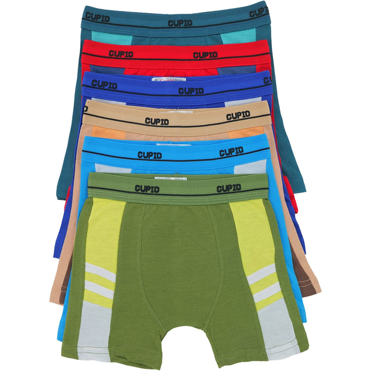 ToBeInStyle Boys' Pack of 6 Cotton Boxer Briefs