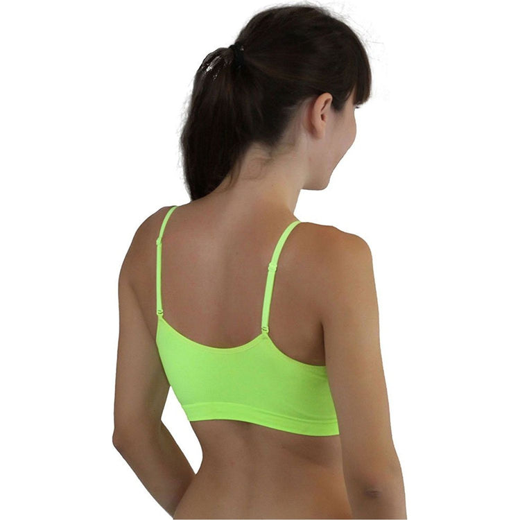 ToBeInStyle Women's Pack of 6 Nylon Wire-Free Convertible Padded Sport Bralettes