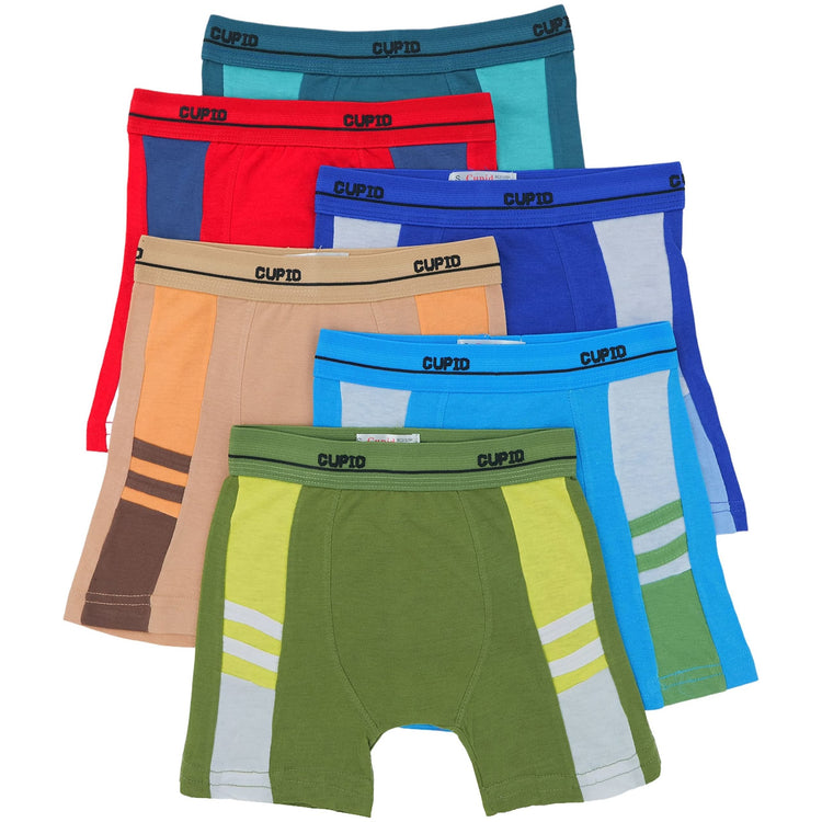 ToBeInStyle Boys' Pack of 6 Cotton Boxer Briefs