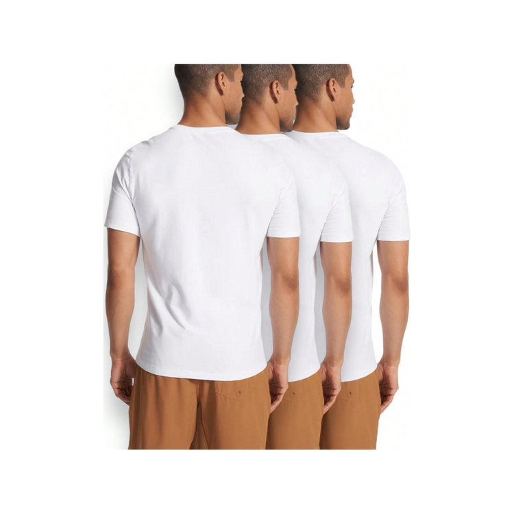 Men's Pack of 3 Classic Comfy Crew or V-Neck Cotton T-Shirt