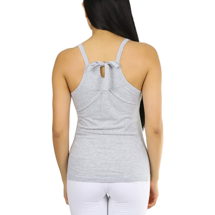 Women's Knit Scoop Neck Tank Top w/ Back Tie
