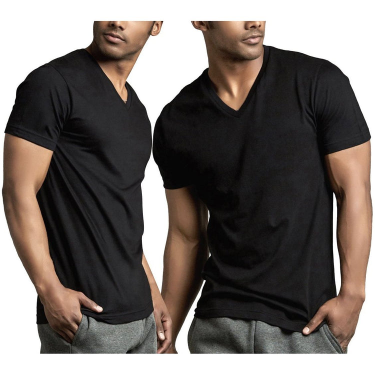 Men's Pack of 2 Short Sleeve V-Neck Tees