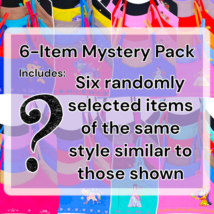 ToBeInStyle Girls' Pack of 6 Mystery Racerback or Cami Training Bras Tops