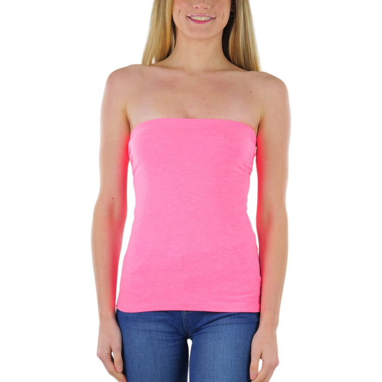Women's Seamless Layering Tube Top with Built-in Shelf Bra
