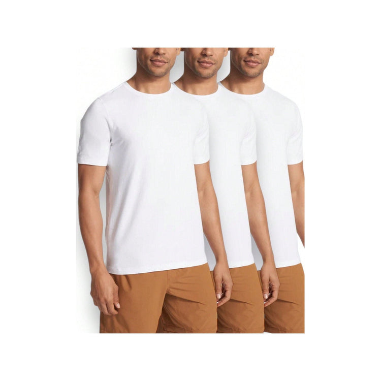 Men's Pack of 3 Classic Comfy Crew or V-Neck Cotton T-Shirt