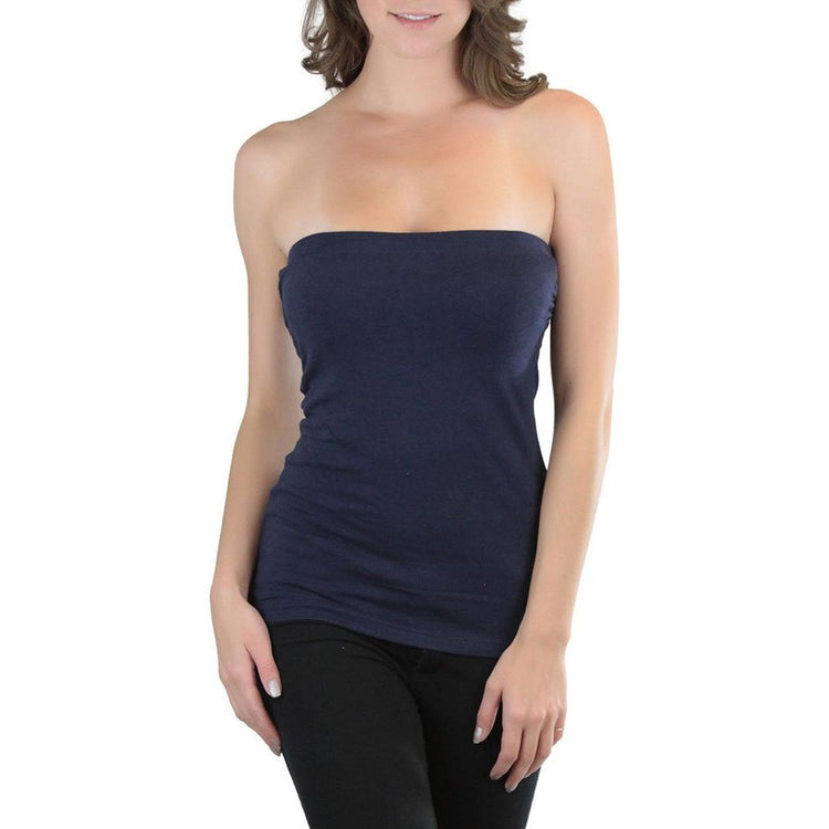 Women's Seamless Layering Tube Top with Built-in Shelf Bra