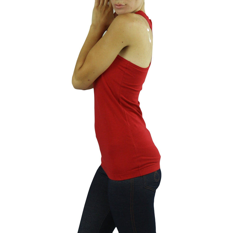 Women's Banded Bottom Racerback Tank Top