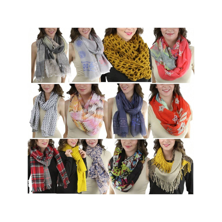 Women's Single Item Or Multi-Item Pack Of Randomly Assorted Fashion Scarves