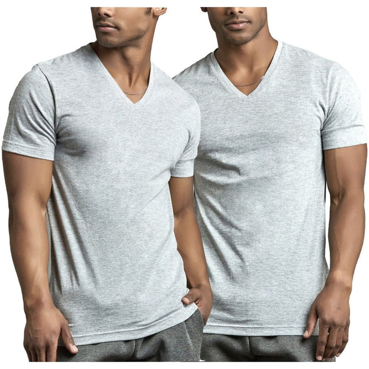 Men's Pack of 2 Short Sleeve V-Neck Tees