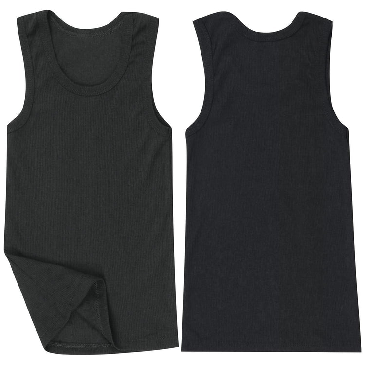 Boy's Pack of 3 or 6 Basic Cotton Blend A-Shirts