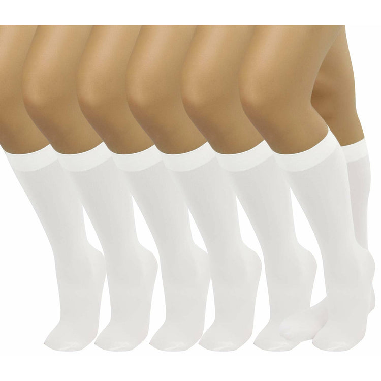 Womens Pack of 6 Knee High Trouser Professional Socks